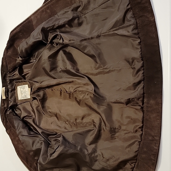 🧡Suede Ruff Hewn Leather Jacket with Quilted Accents on Yolks/Sleeves - Picture 6 of 15